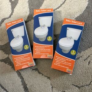 Orange and White Baby Toilet Lock by WAPPA BABY